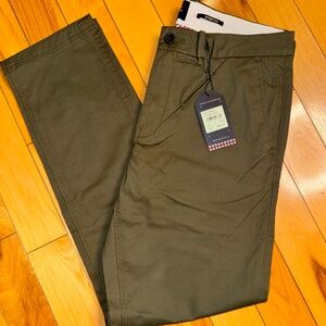 Ben Sherman Men’s Slim Fit Stretch Pants 33x32 | Army Green | NWT